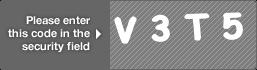 captcha code for visual authentication  letter V number 3 letter T number 5