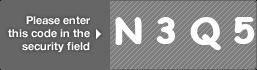 captcha code for visual authentication  letter N number 3 letter Q number 5