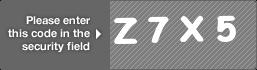 captcha code for visual authentication  letter Z number 7 letter X number 5