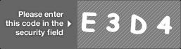 captcha code for visual authentication  letter E number 3 letter D number 4
