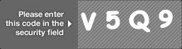 captcha code for visual authentication  letter V number 5 letter Q number 9