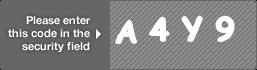 captcha code for visual authentication  letter A number 4 letter Y number 9
