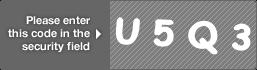 captcha code for visual authentication  letter U number 5 letter Q number 3