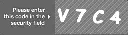 captcha code for visual authentication  letter V number 7 letter C number 4