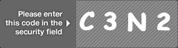 captcha code for visual authentication  letter C number 3 letter N number 2