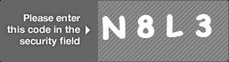captcha code for visual authentication  letter N number 8 letter L number 3