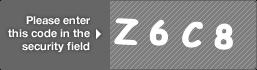 captcha code for visual authentication  letter Z number 6 letter C number 8