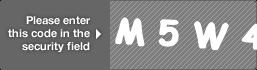 captcha code for visual authentication  letter M number 5 letter W number 4